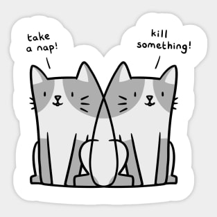 Split purr-sonality Sticker